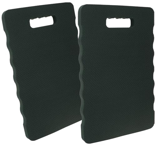 com-four® 2X Kniekissen für den Garten - Kniematte für die Gartenarbeit - Kniepolster für Handwerk und Freizeit - Knieschutzmatte wasserbeständig, wärmedämmend (anthrazit - 2 Stück)