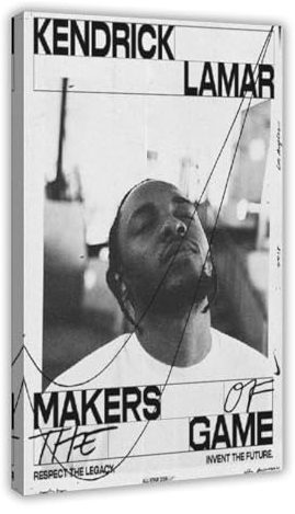 MAHWER Kendrick Lamar Hip Hop Poster auf Leinwand, Wandkunst, Dekor, Bild, Gemälde für Wohnzimmer, Schlafzimmer, Dekoration, Rahmenstil, 30 x 45 cm