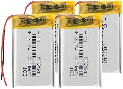 3.7 V 500 MAh 502540 Lipo Polymer Lithium Ion Battery, Rechargeable For Power Bank Driving Recorder Induction Lamp,4 Pieces.