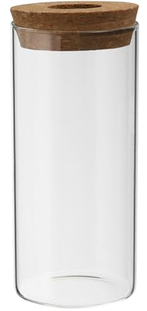 PATIKIL 4.7x2.6 Plant Propagation Terrarium, Glass Cylinder Vase Desktop Glass Planter with Cork Stopper for Hydroponic Plants Centerpieces