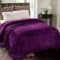 Whale Flotilla Flannel Fleece Double Size Blanket for Bed, 150x200 CM Soft Fluffy Velvet Bed Blanket with Decorative Vintage Pattern for All Season, Warm and Lightweight, Purple