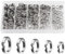 HOUSON 200PCS Sprengringe Angeln, Sicherungsringe Sprengringe Doppel Snap Ring Angelköder Ring für Angelzubehör Fischen Haken 5# 6# 7# 8# 9#