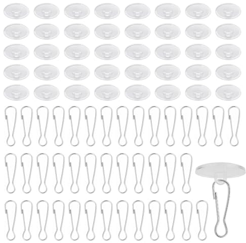 40 Piezas Ganchos de Techo Autoadhesivos Transparentes Adhesivos para Decoración con 40 Mástil Clips Mini Peque os Ganchos para Baño Dormitorio Cocina Pared Puerta Para Colgar Banner de Cumpleaños