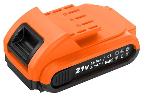 AKZWOXRO Batería 2.0AH, para 21V Taladro Percutor a Bateria, Color Naranja