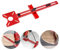 4 in 1 Router Fräsen Nut Halterung, Einstellbare Schrankschablone Werkzeug Aluminiumlegierung Router Fräswerkzeug Schrank Hardware Jig Router Tisch Einsatzplatte für Holzbearbeitung