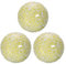 sourcing map 3Pcs Decorative Glass Balls 8cm Orbs Centerpiece Balls Mosaic Glass Ball Sphere for Decor Bowls Vases Dining Table Party, Light Yellow