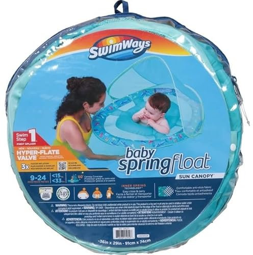 SwimWays Sonnendach, aufblasbar, für Kinder, 9–24 Monate, Blaugrün