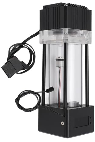 Annadue 12-V-Wasserkühlpumpe/Reservoir-Kombination, 216-ml-Reservoir, 600 L/h-Wasserpumpe, G 1/4-Zoll-Gewindeanschluss, PC-Wasserkühlsystem-Wärmetauscher-Werkzeug, mit