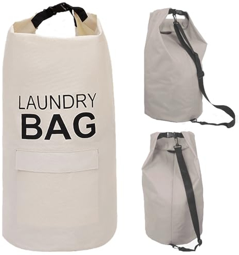 Kimmama Drawstring Laundry Bag, beige, 70 liters, Casual