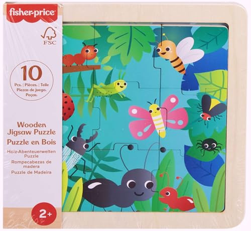 Fisher-Price Spielzeug für Babys, Dschungelfreunde, aus Holz, für Kinder ab 2 Jahren