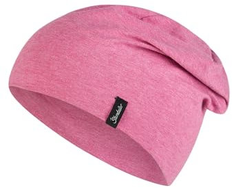Sterntaler OCS Beanie Melange – Mädchen Baby Mütze aus Melange-Singlejersey (Bio) – weiche Kopfbedeckung mit Zwei Tragevarianten – lässige Übergangsmütze für Babys & Kinder – pink Melange, Gr. 55