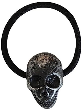 Totenkopf-Haargummi für Damen, 3D-Totenkopf-Haarband, Teenager, Mädchen, Vintage-Stil, Pferdeschwanz, Haarband, Kopfschmuck