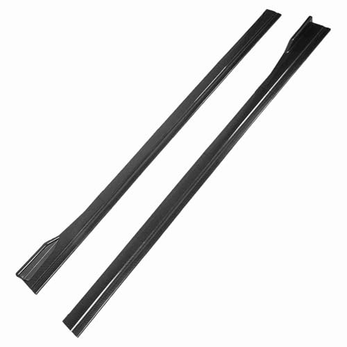Carbon Fiber Style Car Sidokjol 200 X 11cm 4 Sektionstyp Vänster Höger Sidokjol Splitter Universal Cars