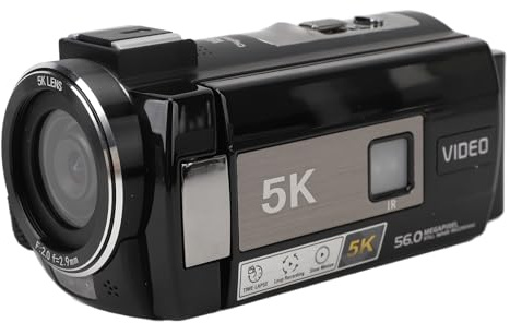 Denash 5K Video Camera Camcorder, Anti Shake IR Night 56MP 5K Wifi Camcorder for Photography