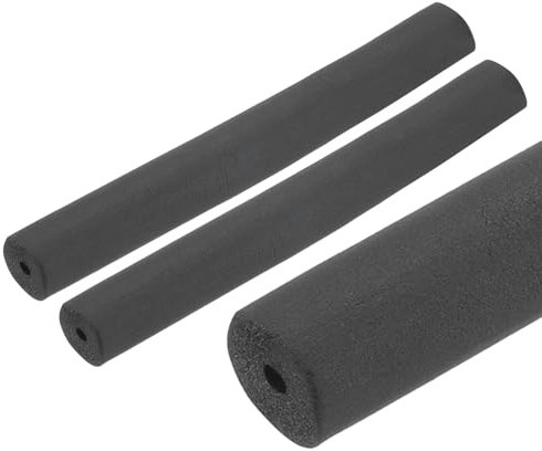 QUARKZMAN 2 x 0.25m Rohrisolierung Schaumstoff, Durchmesser 6mm Isolierstärke 15mm Heizungsrohr Verkleidung für Fitnessgeräte, Rohre, Handhaben (Schwarz)
