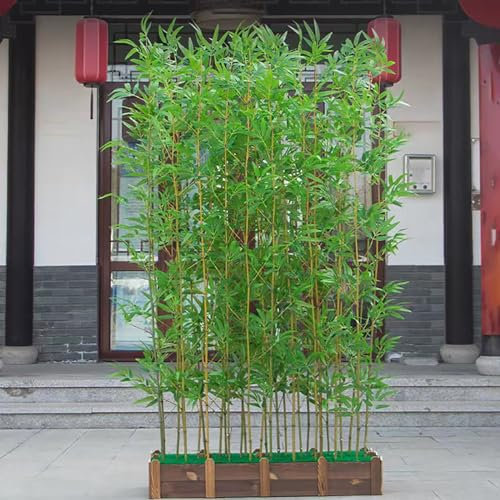 CVERTHAF Künstlicher Bambusbaum-Trennwandschirm für den Innen- und Außenbereich, hohe Trennwanddekoration für die Landschaftsgestaltung, künstliche Pflanzen zur Raumtrennung (40 x 100 cm)