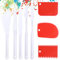 Prasacco 8 Stück Palette Messer Set, 5 Stück Spachtel für Acrylmalerei und 3 Stück Abstreifermesser Künstler Malmesser Set aus Kunststoff für Strukturpaste, Aquarell, Ölgemälde, Gouache, Felsmalerei