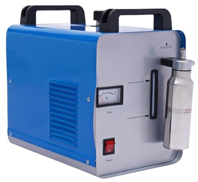 HHO - Generatore di fiamma a gas 75L/H, 220 V, H160 A, lucidatrice ad idrogeno, con 2 punte, cavo di alimentazione, tubo e imbuto 45 x 28 x 36 cm
