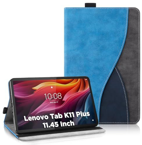 AsWant Funda Carcasa per Lenovo Tab K11 Plus/M11 Plus - Estuche Inteligente Ultra Slim PU Protectora Lenovo Tab M11 Plus (Azul)