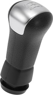 Hihaha Gear Shift Knob 5 Speed for Nissan Qashqai J10 X-trail 1 Pcs | Manual, Front Automotive Gearbox Stick Shifter Lever Knob, Black Silver Tone Plastic, Durable