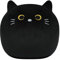 Vicloon Oreiller en Peluche Chat Noir, Coussin en Peluche Doux pour Enfants 24 * 24 CM, Peluche Mignonne Chat Noir, Cadeaux de Anniversaire pour Garçons et Filles, Décoration d'intérieur