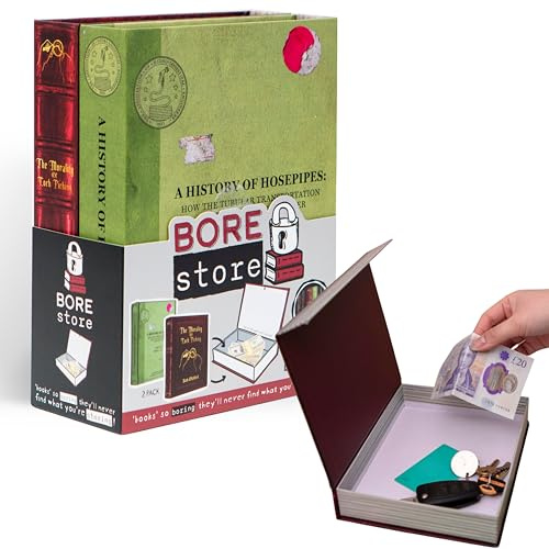Boxer Gifts Bore Store Hidden Book Safe - Fake Books with Hidden Storage - Secret Compartment Furniture for Diversion and Security