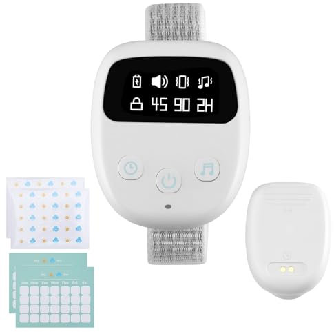 Wireless Bettwetting Alarm für Baby und Erwachsene,klingelhose für bettnässer mit3 Arbeitsmodi,10-20M Wirkbereich für Kinder Töpfchentraining,Urinalarm Pee Alarm für Kinder