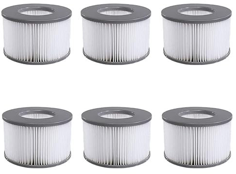 SIGANDG Cartucce filtranti di ricambio per filtri MSpa, filtro per idromassaggio, per sottomarini caldi e spa, per piscine gonfiabili, modello dal 2020 (6 pezzi)