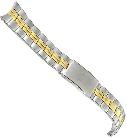 yeziu Für Tissot PR100 T101.417 T101410 Armband 20mm Edelstahl Massivmetall Uhrenarmband(Silver golden)