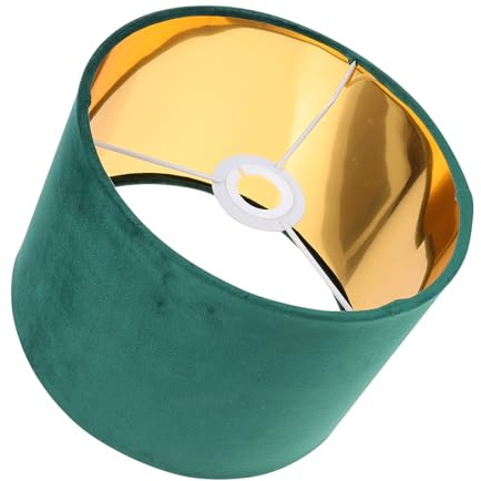 HORIALENCE Eleganter Grüner Lampenschirm aus Stoff mit E27 Fassung Dekorative Diffuse Beleuchtung Leichte Hülle Langlebiger Lampenschirm für Wohnzimmer und Zuhause