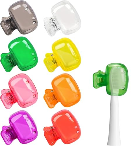 Heyumybit Housse pour tête de Brosse à Dents,8 Pièces Protege Voyage Brosse a Dent Portable,Capuchon Protection Brossette pour Brosse à Dents Manuelle et Électrique