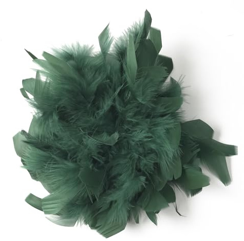 Baesics Federbrosche Damen - Feder Brosche zum Anstecken Ansteckblume | Aus echten Truthahnfedern, federleicht und voluminös, 2-in-1 mit Nadel und Haarclip. Für Tracht, Hochzeit, Blazer, Hut