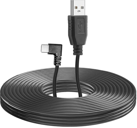 USB to Type-C Power Cable for E3 Dash Cam, 9.8FT (3 Meters)