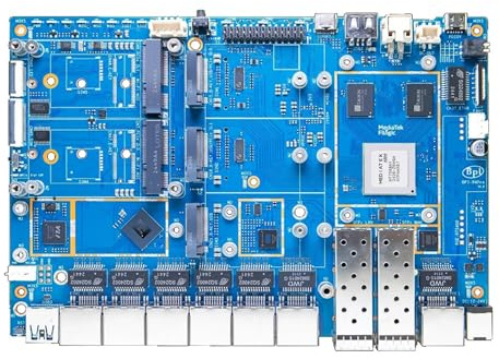 Banana Pi BPI-R4 Pro WLAN7 Router Board, MT7988A Filogic 880, OpenWRT Heimautomatisierung, 4X 2,5G RJ45 LAN, NAS-Gerät