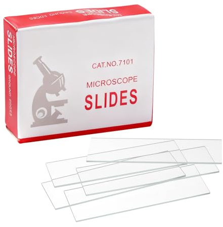 PATIKIL 250pcs Microscope Slides, 1x3 Inch 7101 Glass Slides Blank Kit Transparent for Microscope Laboratory Sample Observe