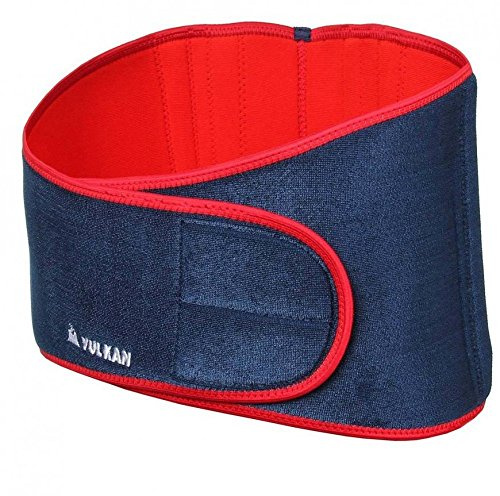 Vulkan Back With Stays Neoprene Support - Navy Blue/Red, One Size