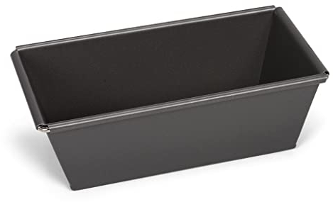 patisse 02915 – Mini moule à Gâteau rectangulaire, Mini moule à cake - Profi - Acier Revêtu, gris anthracite, 15cm