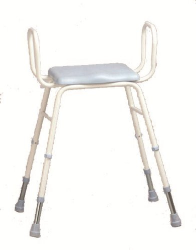 NRS Polyurethane Height Adjustable Perching Stool with Armrests