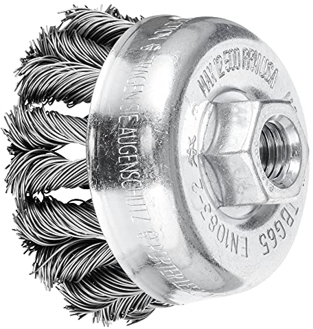 PFERD COMBITWIST Topfbürste gezopft TBG | Ø 65mm M14 Stahl-Draht-ø 0,50 | 43305051 – für Winkelschleifer