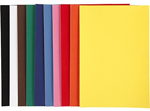 Creativ 100263 Velours-Papier, A4, 21 x 30 cm, 140 g, 10 Blatt, Blau