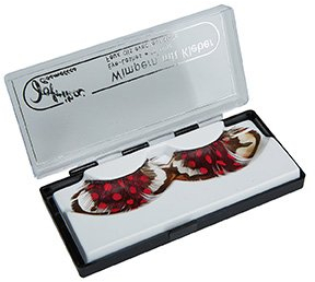 Jofrika Cosmetics 718862 * Ferderwimpern Star Lashes rot-braun * inkl. Kleber * Highlight * Federn Wimpern