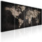 decomonkey Bilder Weltkarte 200x80 cm 5 Teilig Wandbild Groß Leinwandbild XXL Deko Wohnzimmer Schlafzimmer Büro Wanddeko Leinwand Pictures For Wall Poster Wall Painting Modern Landkarte