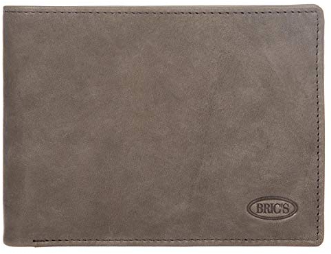 Horizontale Geldbörse aus Leder, Einheitsgröße.Grey
