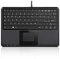Perixx PERIBOARD-510H Plus - Mini Tastiera USB con Touchpad e 2 Porte USB, Tasti silenziosi, Layout Italiano