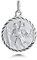 Amberta 925 Sterling Silber Medaille - Anhänger mit dem Heiligen Christophorus - Religiöser Beschützer Talisman - Münze für Frauen und Männer