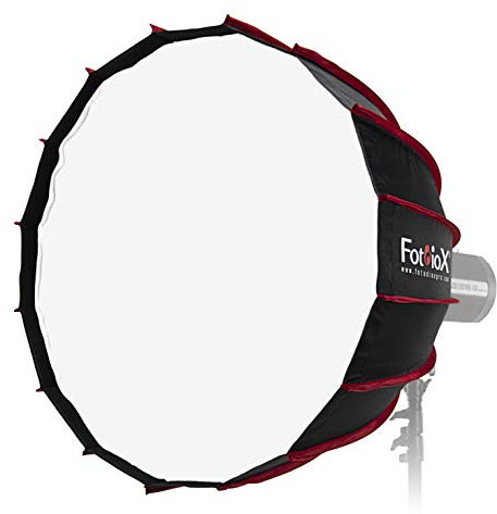 Fotodiox 28in EZ-Pro DLX Parabolic Softbox with Elinchrom and Calumet Genesis Compatible Speedring - Quick Collapsible 28in (70cm) Softbox with Silver Reflective Interior with Double Diffusion
