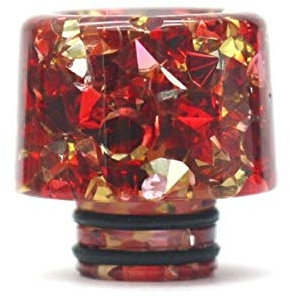 Without brand Forma Colorido Mushroom Resina 510 Drip Tip 510 en Forma for el Hilo atomizador vaporizador Tanque RBA RTA RDTA (Color : Red in Colorful)