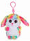GIPSY- Brilloo Friends Bag Clip-Lapin Jaune/Rose-Troody, 071192, Porte clé