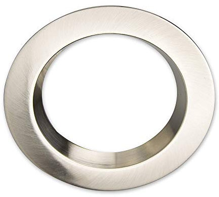 Cover Aluminium RUND rückversetzt für Einbaustrahler Sys-90, Chrom matt