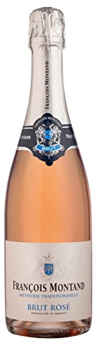 Francois Montand Rosé Sekt - Traditionelle Methode - Blanc de Blancs Brut Trocken Rosé Wein - Frankreich (1 x 0.75L)
